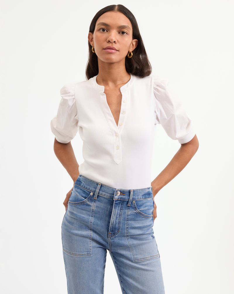 Coralee Puff-Sleeve Top