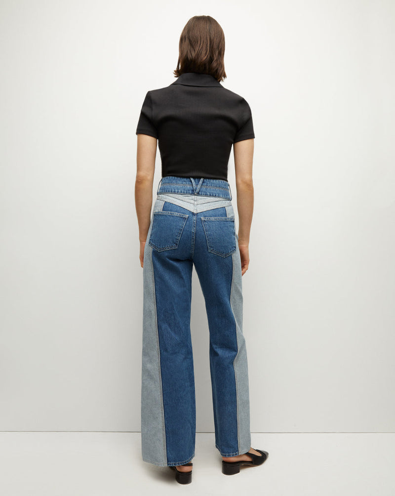 Taylor Two-Tone Wide-Leg Jean