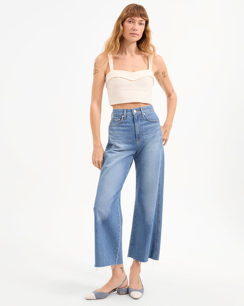 Taylor Cropped Wide-Leg Jean