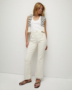 Carson Patch-Pocket Kick-Flare Jean