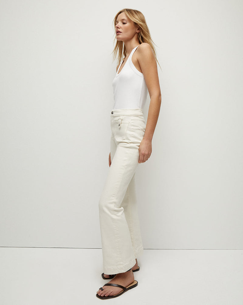 Carson Patch-Pocket Kick-Flare Jean