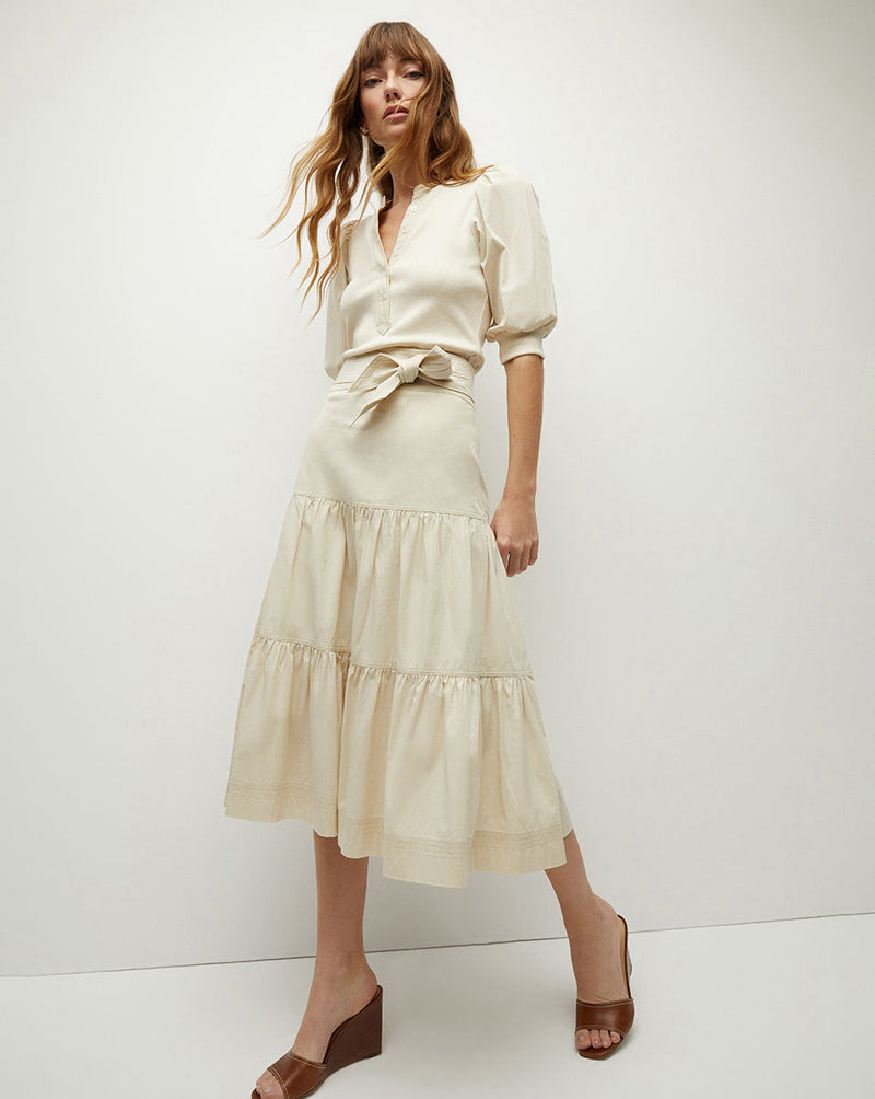 Coralee Puff-Sleeve Tee