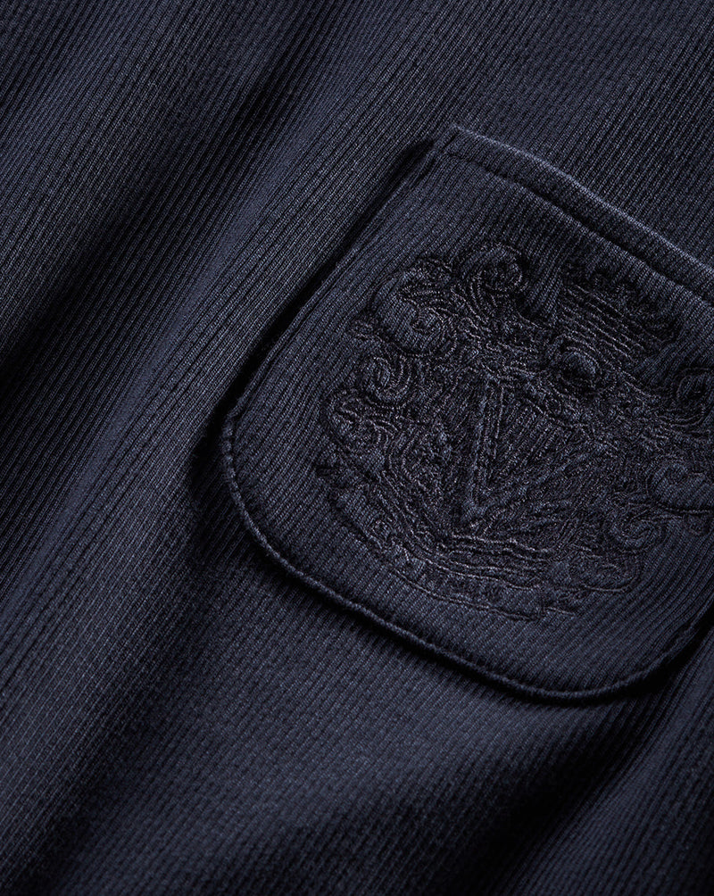 Pruitt Ribbed Tee | Logo Pocket