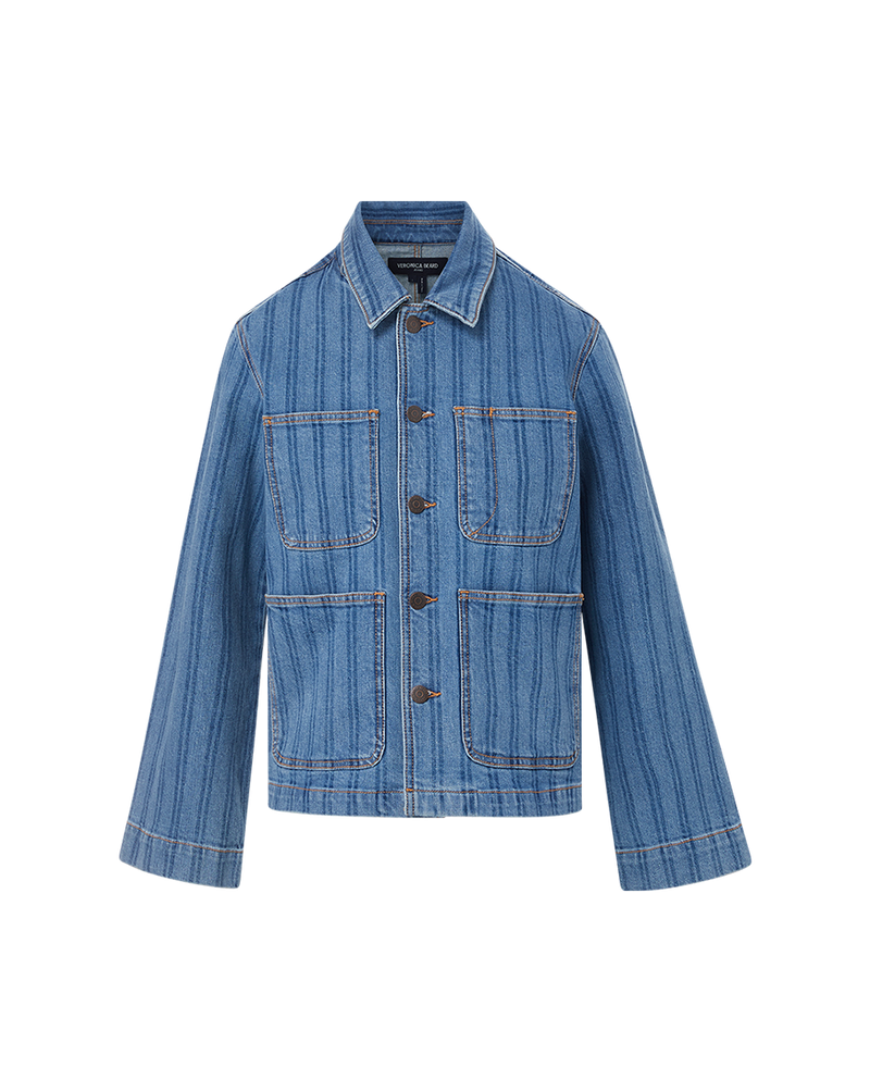 Dahl Striped Denim Chore Jacket