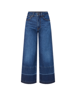 Taylor Released Hem Cropped Wide-Leg Jean
