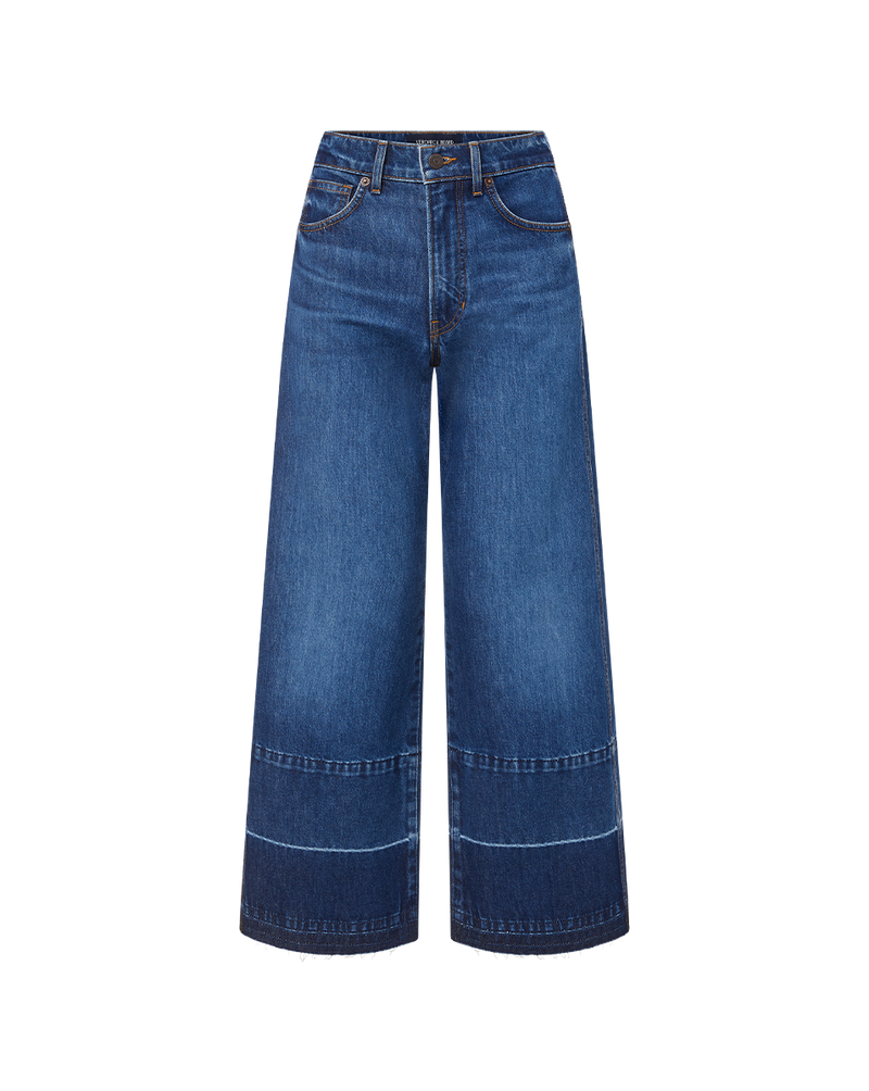 Taylor Released Hem Cropped Wide-Leg Jean