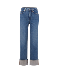 Dylan Cuffed Straight-Leg Jean