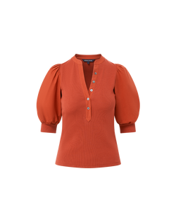 Coralee Puff-Sleeve Top