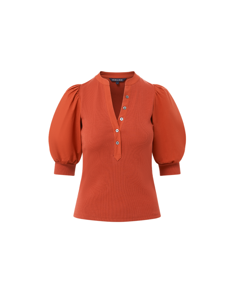 Coralee Puff-Sleeve Top