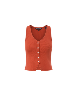 Hoorne Button-Down Tank Top