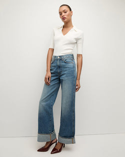 Taylor Cuffed Wide-Leg Jean