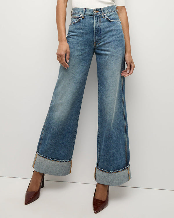 Taylor Cuffed Wide-Leg Jean