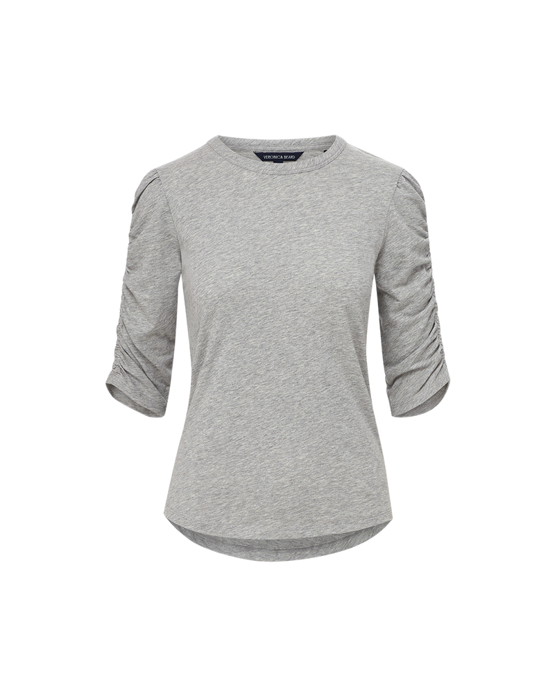 Waldorf Ruched-Sleeve Slub T-Shirt