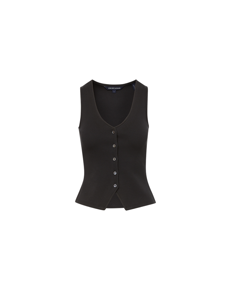 Hoorne Button-Down Tank Top