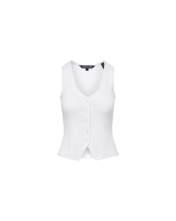 Hoorne Button-Down Tank Top