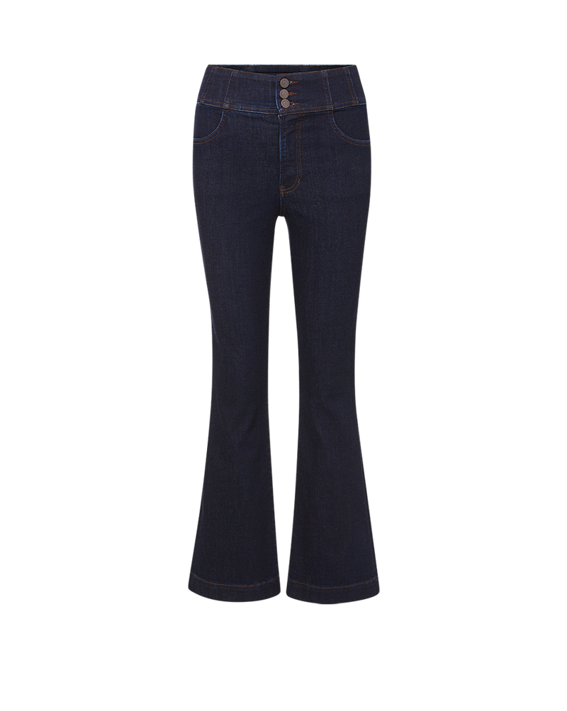 Carson Corset Waist Kick-Flare Jean