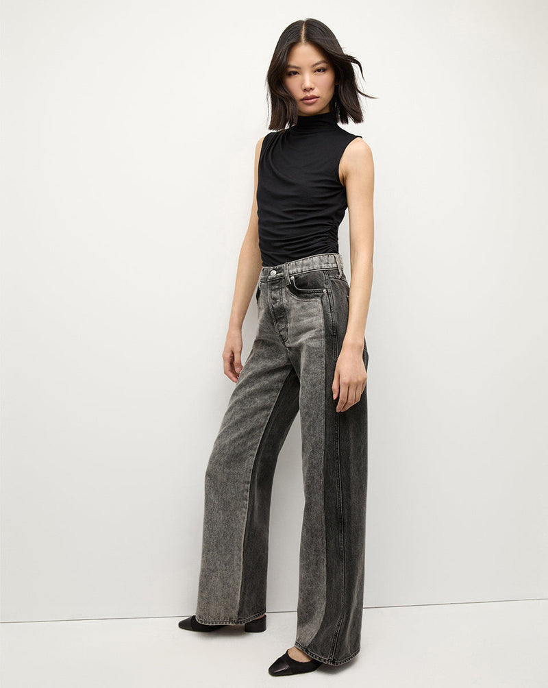 Taylor Two-Tone Wide-Leg Jean