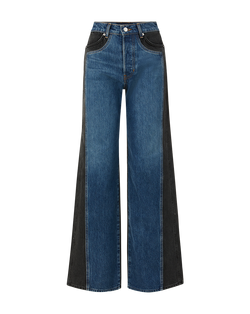 Taylor Two-Tone Wide-Leg Jean