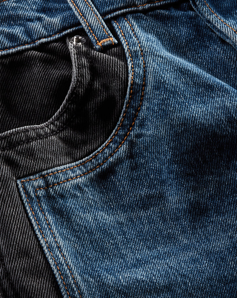 Taylor Two-Tone Wide-Leg Jean