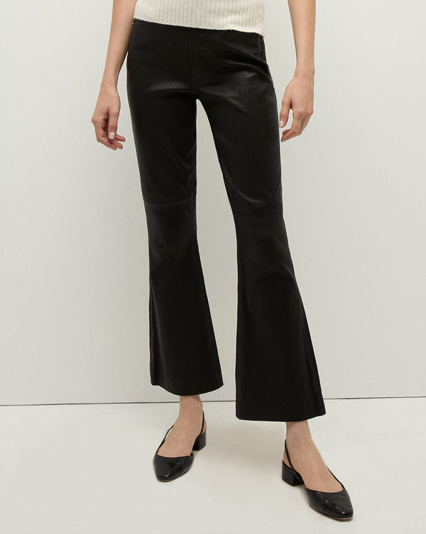Carson Leather Kick-Flare Pant