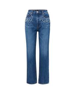 Daniela Embellished Straight-Leg Jean