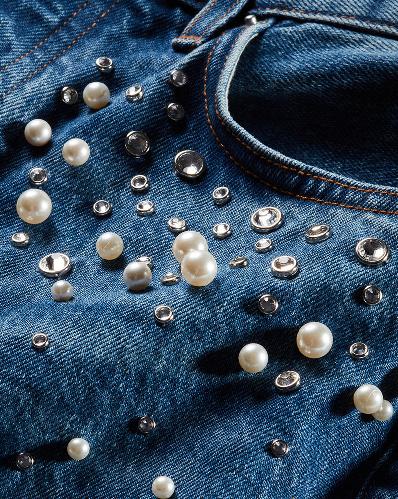Daniela Embellished Straight-Leg Jean