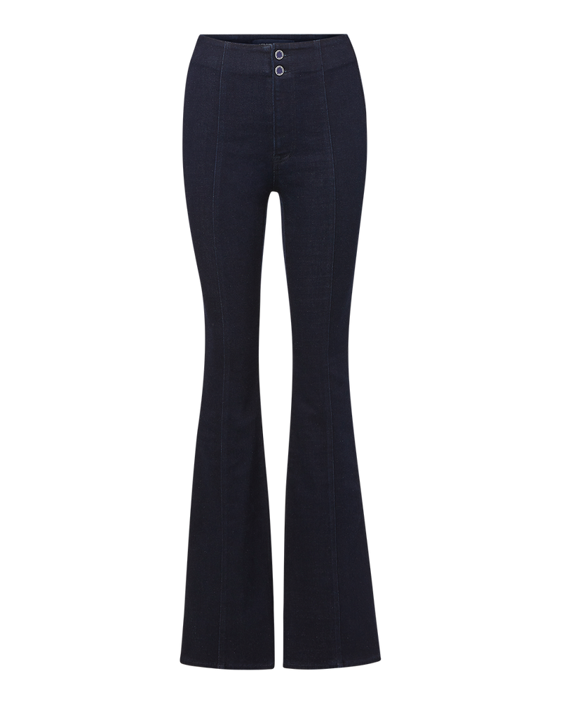 Beverly Seamed Skinny-Flare Jean