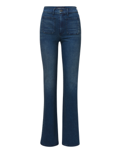 Crosbie Patch-Pocket Slim Wide-Leg Jean