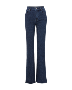 Crosbie Rhinestone Slim Wide-Leg Jean