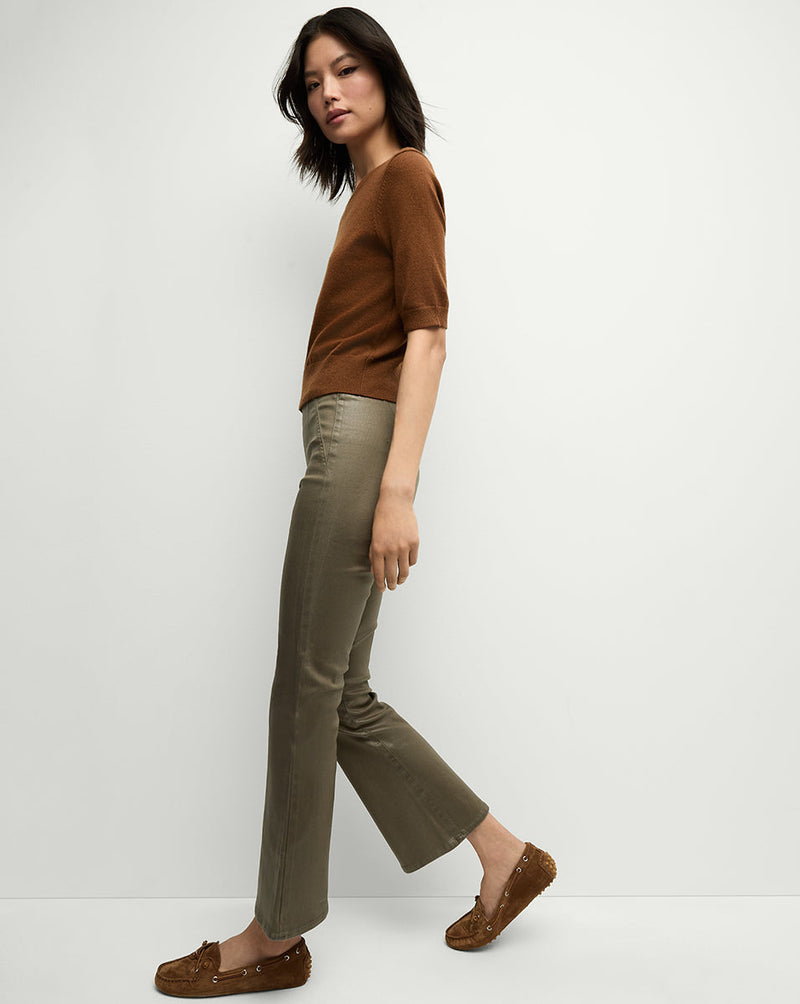 Carson Coated Off-Duty Kick-Flare Jean