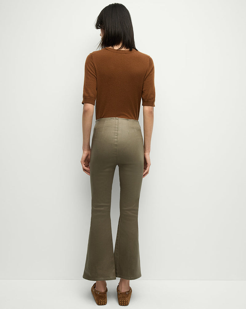 Carson Coated Off-Duty Kick-Flare Jean