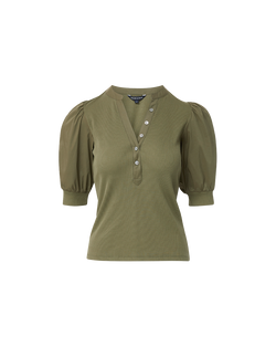 Coralee Puff-Sleeve Tee