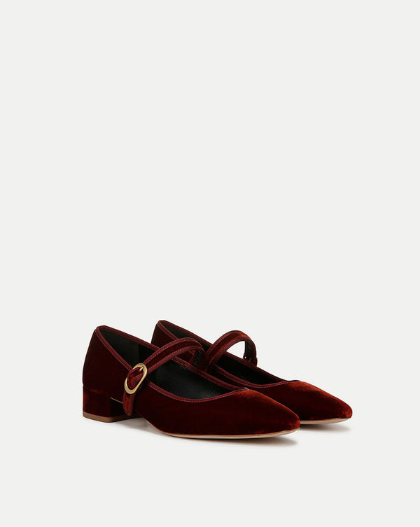 Cade Velvet Mary Jane Ballet Pump