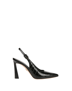 Callie Croc-Embossed Slingback Pump