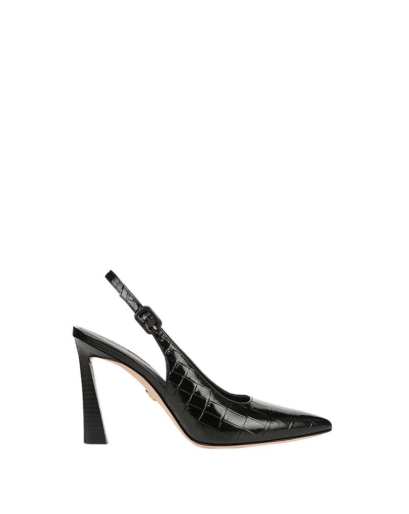 Callie Croc-Embossed Slingback Pump