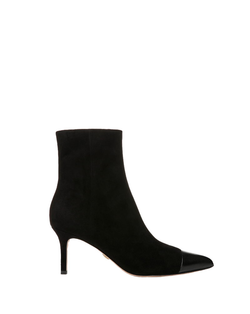 Lisa Cap-Toe Mid-Heel Bootie