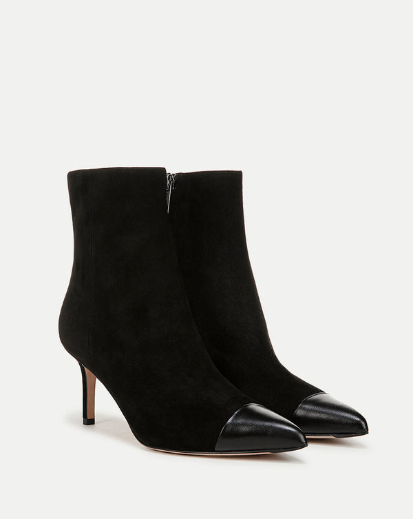 Lisa Cap-Toe Mid-Heel Bootie