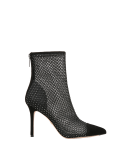 Lisa Rhinestone Mesh Bootie