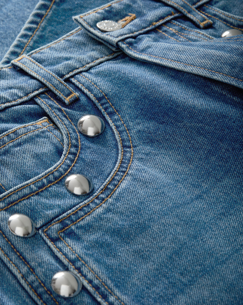 Dylan Studded Straight-Leg Jean
