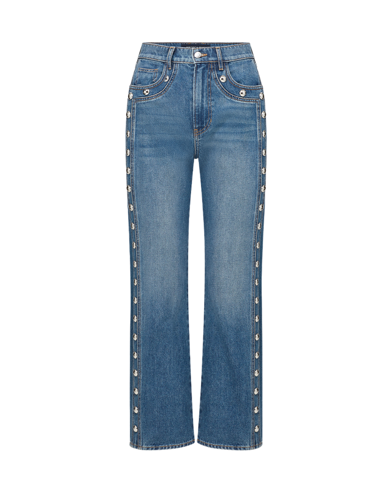 Dylan Studded Straight-Leg Jean