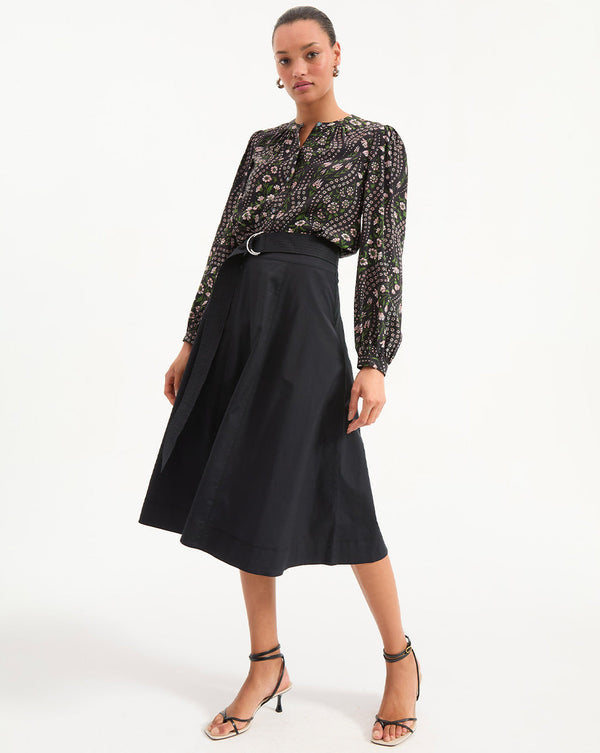Facia A-Line Midi Skirt
