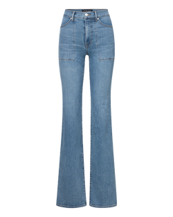 Crosbie Patch-Pocket Slim Wide-Leg Jean