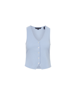 Hoorne Button-Down Tank Top