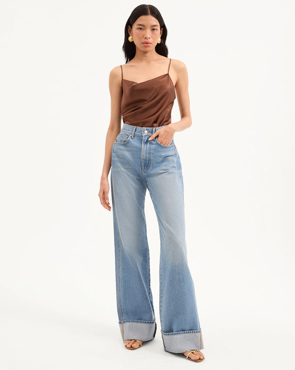 Taylor Cuffed Wide-Leg Jean