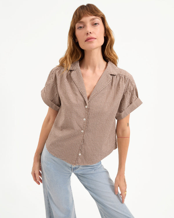 Ilene Gingham Button-Down Shirt