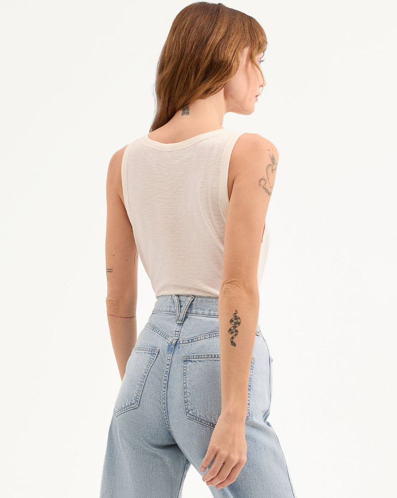Harrison Cotton Henley Tank Top