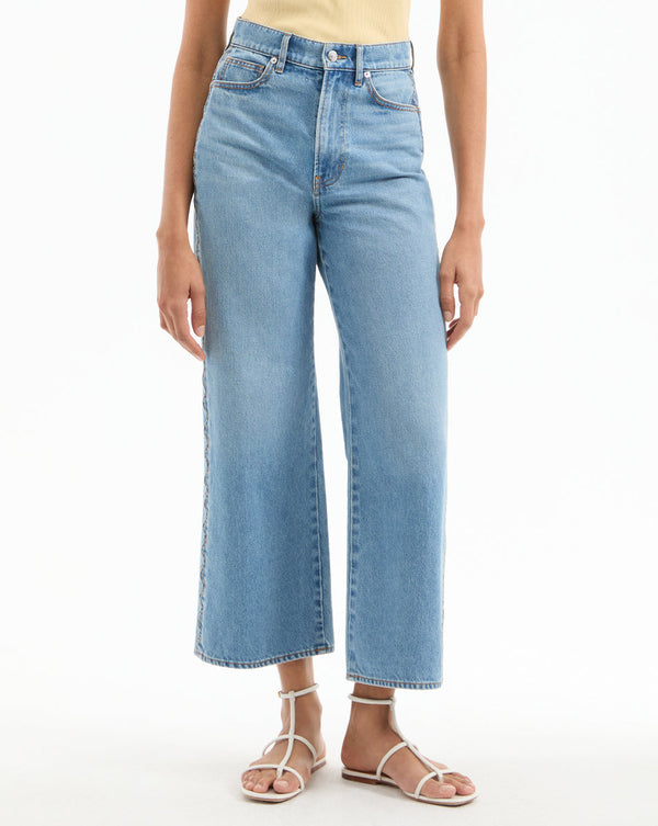 Taylor Scalloped Wide-Leg Jean