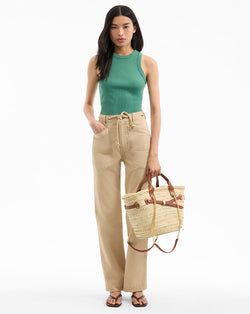 Heather Straight-Leg Pant