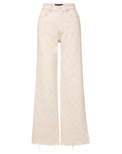 Taylor Diamond-Printed Wide-Leg Jean