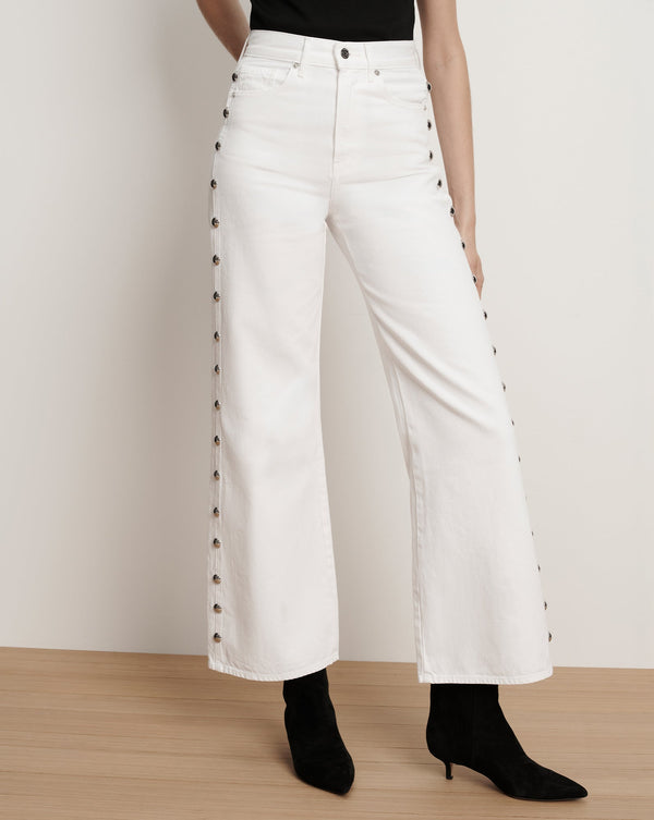 Taylor Studded Wide-Leg Jean